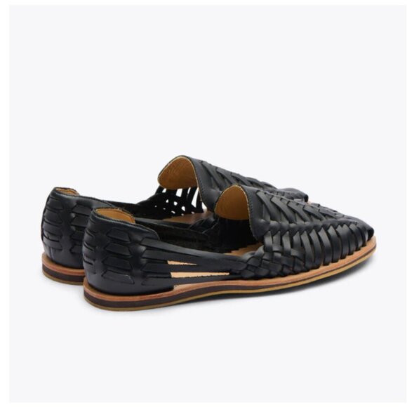 👞✨ Nisolo Men’s Leather Huarache Sandals – Black, Size 10 (NIB) - Picture 4 of 11